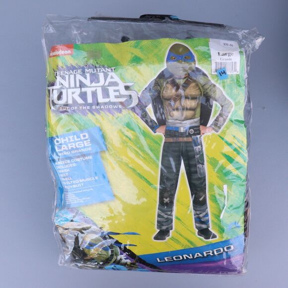 TMNT Leonardo Costume Child Size Large 12-14 Blue - Picture 1 of 4